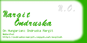 margit ondruska business card